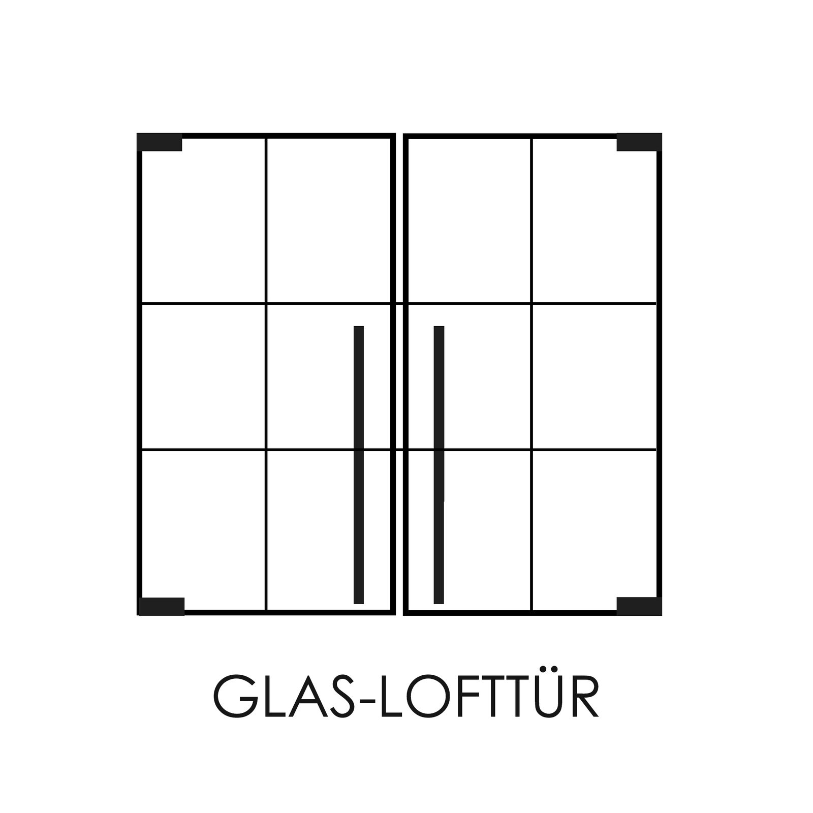 Glas-Lofttür